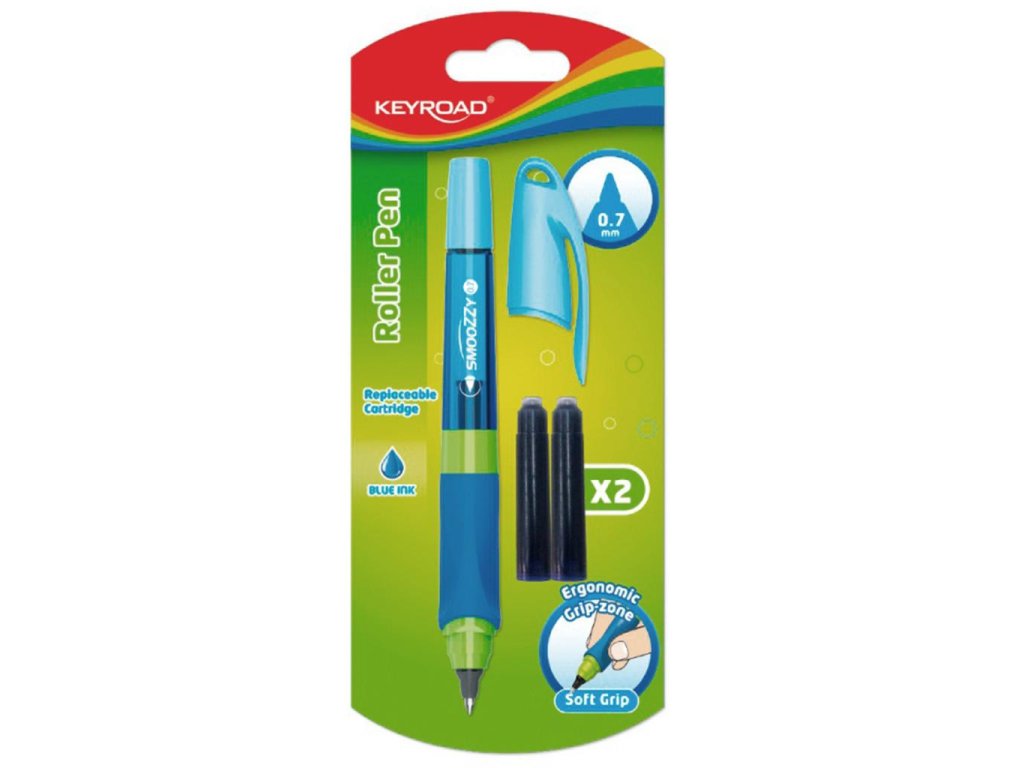 Guľôčkové pero KEYROAD Easy Writer 0,7 mm, blister, 2 náplne, mix farieb