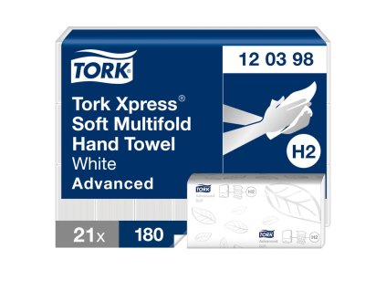 Papierové utierky skladané jemné ZZ 2-vrstv. TORK Xpress Multifold H2 (21 bal.)