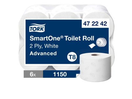 Toaletný papier 2-vrstv. TORK SmartOne biely T8 (6 ks)