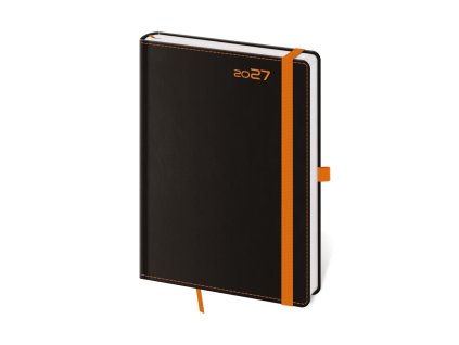 Diár BLACK ORANGE denný A5 14,3x20,5cm 2027