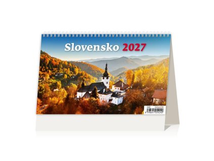 Stolový kalendár riadkový 22,6x13,9 cm - Slovensko 2027