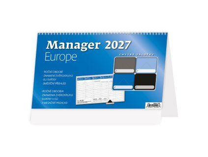 Stolový kalendár stĺpcový 30,1x18 cm - Manager Europe 2027