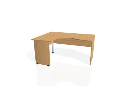 Pracovný stôl Gate, ergo, pravý, 160x75,5x120 cm, buk/buk