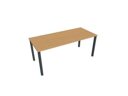 Pracovný stôl Uni, 180x75,5x80 cm, buk/čierna