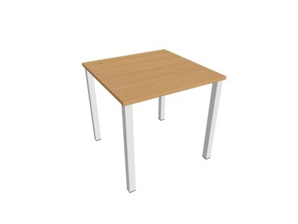 Pracovný stôl Uni, 80x75,5x80 cm, buk/biela