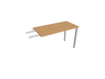 Pracovný stôl Uni, reťaziaci, 120x75,5x60 cm, buk/sivá