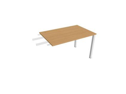 Pracovný stôl Uni, reťaziaci, 120x75,5x80 cm, buk/biela