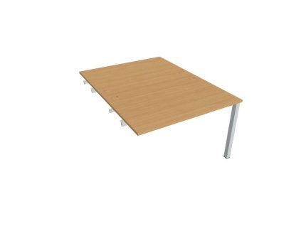 Pracovný stôl Uni k pozdĺ. reťazeniu, 120x75,5x160 cm, buk/sivá