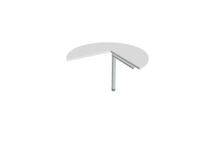 Doplnkový stôl Cross, 100,0x75,5x(60x60) cm, biela/kov
