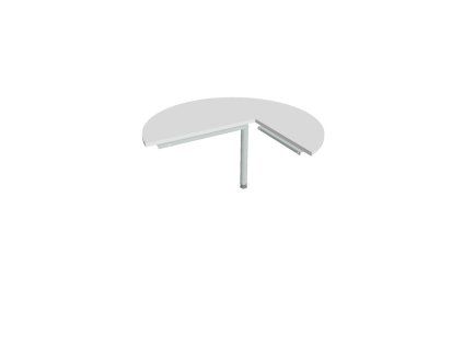Doplnkový stôl Cross, 120x75,5x(80x60) cm, biela/kov