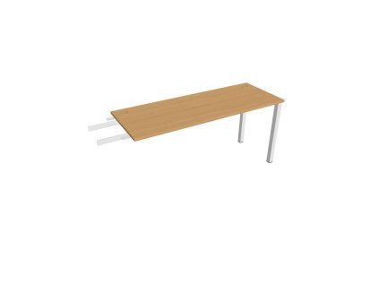 Pracovný stôl Uni, reťaziaci, 160x75,5x60 cm, buk/biela