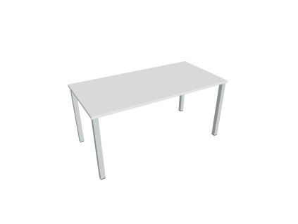 Rokovací stôl Uni, 160x75,5x80 cm, biela/sivá