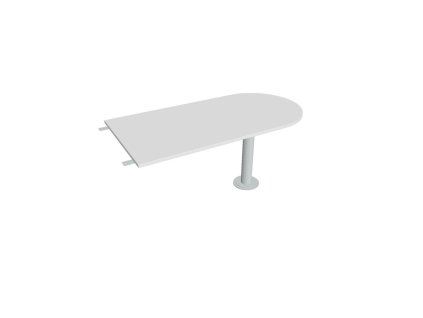 Doplnkový stôl Flex, 160x75,5x80 cm, biela/kov