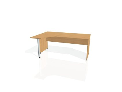Pracovný stôl Gate, ergo, pravý, 180x75,5x120 cm, buk/buk