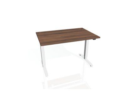 Pracovný stôl Motion, ZO, 2S, 160x70,5-120,5x80 cm, orech/biela
