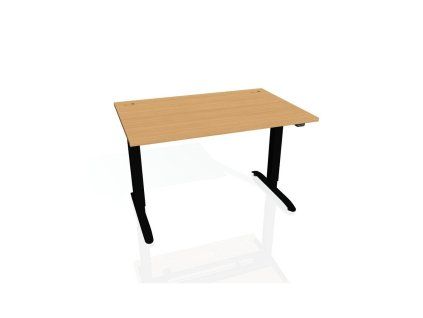 Pracovný stôl Motion, ZO, 2S, 180x70,5-120,5x80 cm, buk/čierna