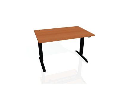 Pracovný stôl Motion, ZO, 3S, 120x61 - 128x80 cm, čerešňa/čierna