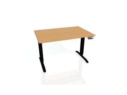 Pracovný stôl Motion, PO, 3S, 140x61 - 128x80 cm, buk/čierna
