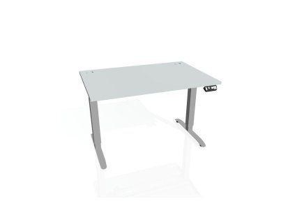 Pracovný stôl Motion, PO, 3S, 140x61 - 128x80 cm, sivá/sivá