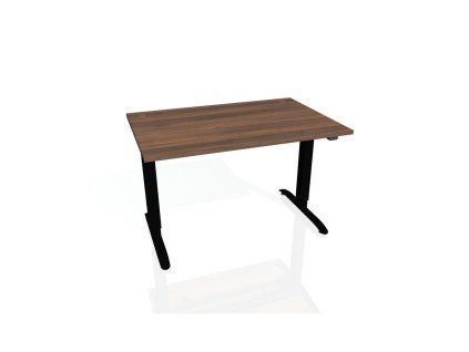 Pracovný stôl Motion, ZO, 3S, 160x61 - 128x80 cm, orech/čierna