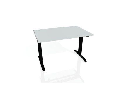 Pracovný stôl Motion, ZO, 3S, 160x61 - 128x80 cm, sivá/čierna