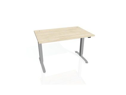 Pracovný stôl Motion, ZO, 3S, 180x61 - 128x80 cm, agát/sivá