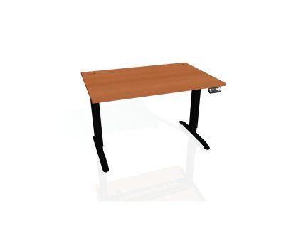 Pracovný stôl Motion, PO, 3S, 180x61 - 128x80 cm, čerešňa/čierna