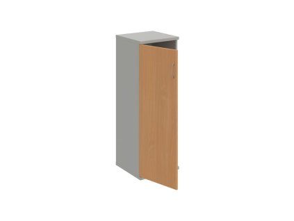 Policová skriňa Strong L, 40x115,2x40 cm, buk/sivá