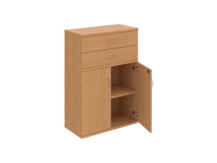Policová skriňa Strong, zámok, 80x115,2x40 cm, buk/buk