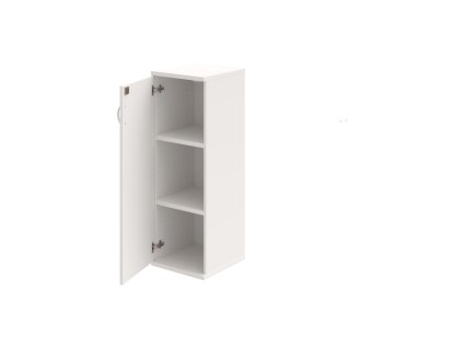 Policová skriňa Strong, zámok, L, 40x115,2x40 cm, biela/biela