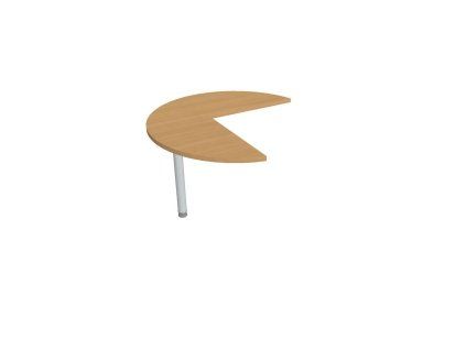 Doplnkový stôl Flex, ľavý, 100,0x75,5x(60x60) cm, buk/kov