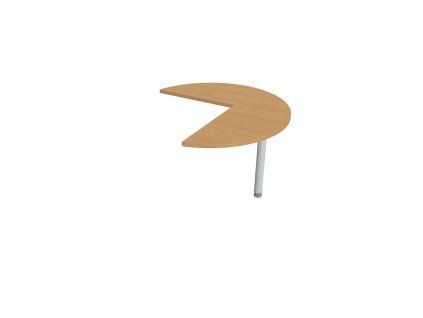 Doplnkový stôl Flex, pravý, 100,0x75,5x(60x60) cm, buk/kov