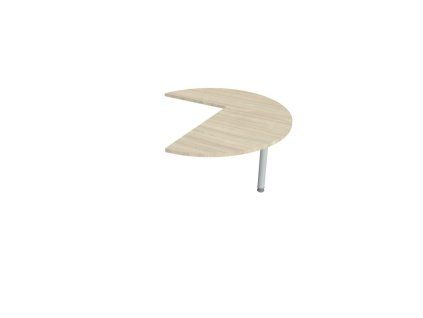 Doplnkový stôl Flex, pravý, 120x75,5x(60x80) cm, agát/kov