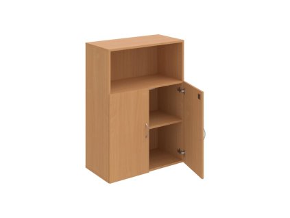Policová skriňa Drive, zámok, 80x111x42 cm, buk/buk