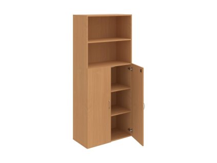 Policová skriňa Drive, zámok, 80x185x42 cm, buk/buk