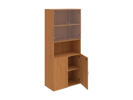 Policová skriňa Drive, zámok, 80x185x42 cm, jelša/jelša
