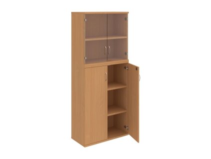 Policová skriňa Strong, zámok, 80x192x40 cm, buk/buk