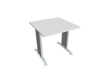 Rokovací stôl Flex, 80x75,5x80 cm, biely/kov