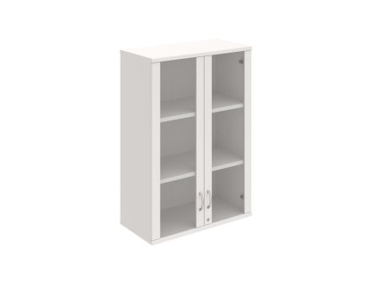 Policová skriňa Strong, zámok, horná, 80x115,2x40 cm, biela/biela