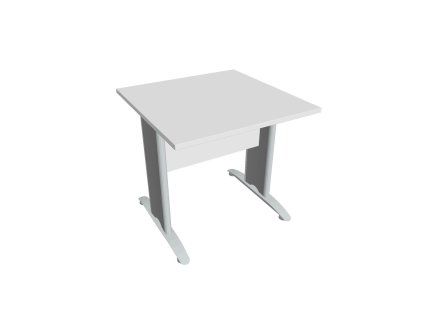 Rokovací stôl Cross, 80x75,5x80 cm, biely/kov