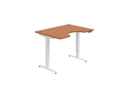 Pracovný stôl Motion Ergo, PO, 2S, 120x70,5-120,5x90 cm, čerešňa/biela