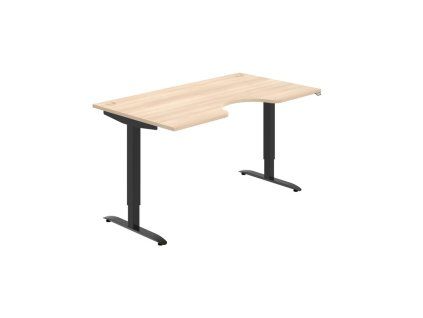 Pracovný stôl Motion Ergo, ZO, 2S, 160x70,5-120,5x90 cm, agát/čierna