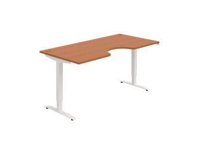 Pracovný stôl Motion Ergo, ZO, 2S, 180x70,5-120,5x90 cm, čerešňa/biela