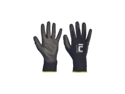 Rukavice pletené, bezšvové, polyester. Bunting Black Evolution, veľ. 8/M