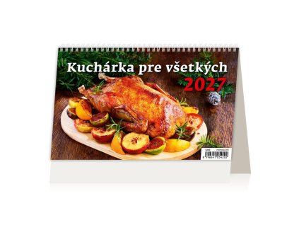 Stolový kalendár riadkový 22,6x13,9 cm - Kuchárka pre všetkých 2027