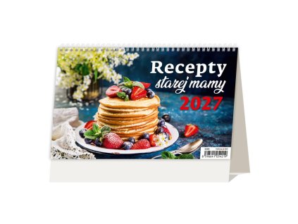 Stolový kalendár riadkový 22,6x13,9 cm - Recepty starej mamy 2027