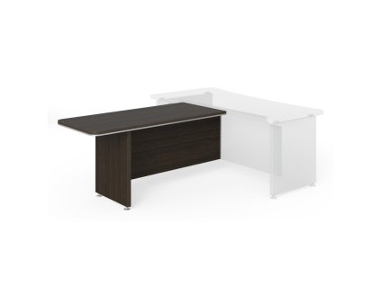 Doplnkový stôl Lenza Wels, 160x76,2x70cm, wenge
