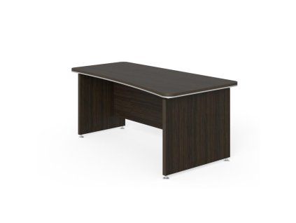 Pracovný stôl Lenza Wels, zúžený vľavo, 180x76,2x94,8/78cm, wenge