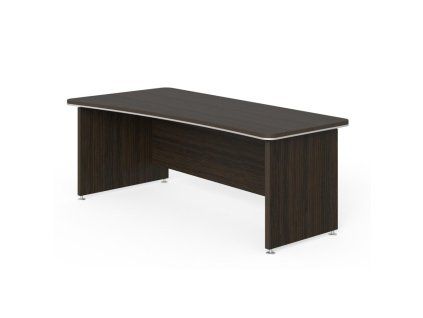 Pracovný stôl Lenza Wels, zúžený vpravo, 200x76,2x100/78cm, wenge