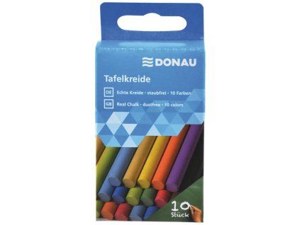 Kriedy na tabuľu DONAU farebné, 10 ks